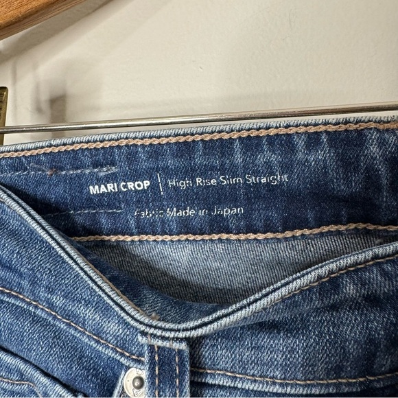 Adriano Goldschmied Mari Crop High Rise Slim Straight Distressed Wash Jeans 26 R - Picture 5 of 12